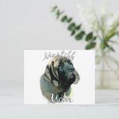 Mastiff (Jungtier) Mama 2 Postkarte (Stehend Vorderseite)