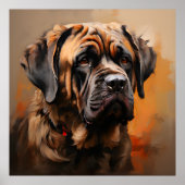 Mastiff Kunstvoll wandern Poster (Vorne)