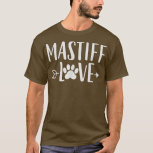 Mastiff Liebe Hundebesitzer Designpfade und Arrow T-Shirt