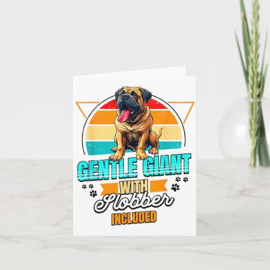 Mastiff-Liebhaber Lustiger Mastiff-Hund Retro Karte (Vorderseite)