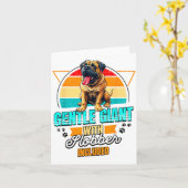 Mastiff-Liebhaber Lustiger Mastiff-Hund Retro Karte (Gelbe Blume)