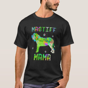 Mastiff Mama Colorful Hund Mama Lover T-Shirt