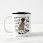 Mastiff-Merkmal-Tasse Zweifarbige Tasse (Links)