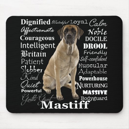 Mastiff-Merkmale Mousepad (Vorne)