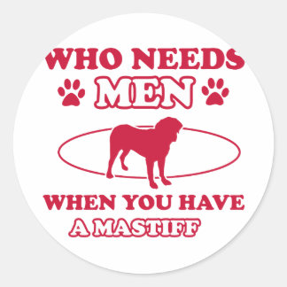 Mastiff Mommy Designs Runder Aufkleber