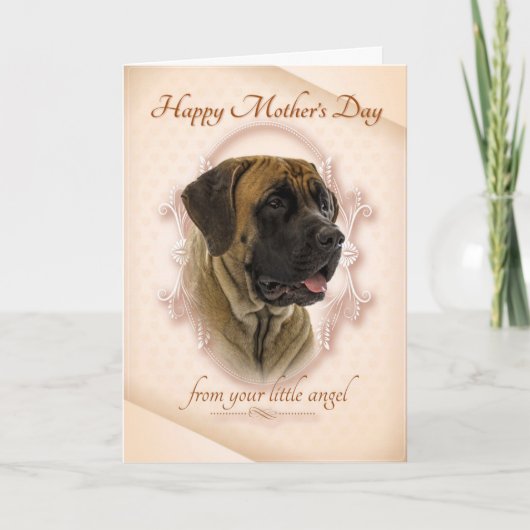 Mastiff Mother's Day Card Karte (Vorderseite)