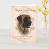 Mastiff Mother's Day Card Karte (Gelbe Blume)
