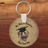 Mastiff My Dog Is Smarter Than Your Dog Funny Schlüsselanhänger (Rückseite)