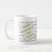 Mastiff Naughty oder Nice Kaffeetasse (Links)