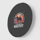Mastiff Physiklehrer Hunde Liebhaber Große Wanduhr (Winkel)