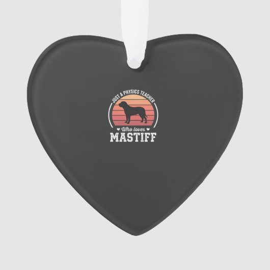 Mastiff Physiklehrer Hunde Liebhaber Ornament (Vorderseite)