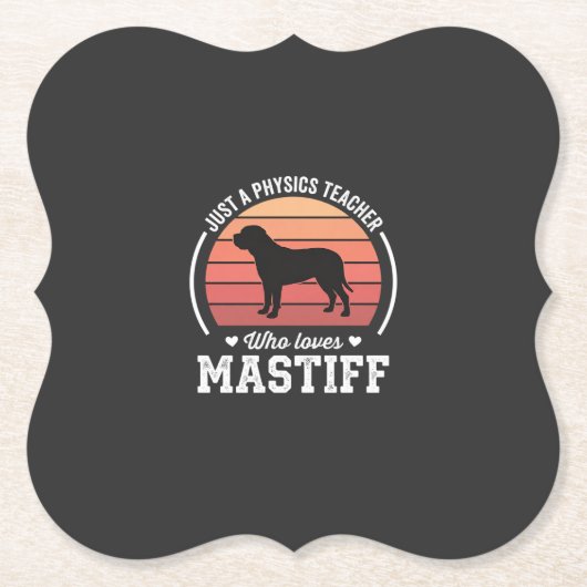 Mastiff Physiklehrer Hunde Liebhaber Untersetzer (Vorderseite)