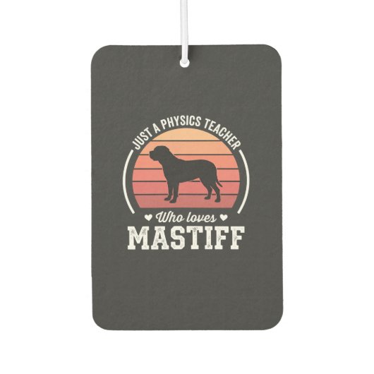 Mastiff-Physiklehrer-Hundefreund Autolufterfrischer (Vorderseite)