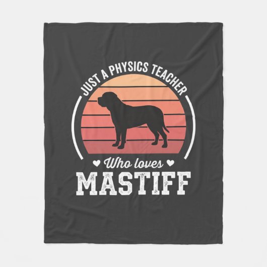 Mastiff-Physiklehrer-Hundefreund Fleecedecke (Vorderseite)