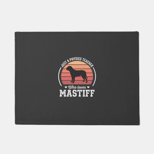 Mastiff-Physiklehrer-Hundefreund Fußmatte (Vorderseite)