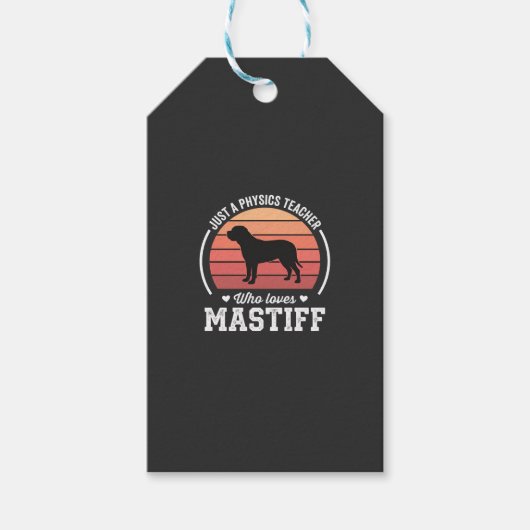 Mastiff-Physiklehrer-Hundefreund Geschenkanhänger (Vorderseite)