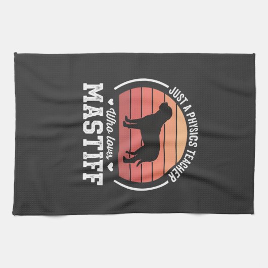 Mastiff-Physiklehrer-Hundefreund Geschirrtuch (Horizontal)