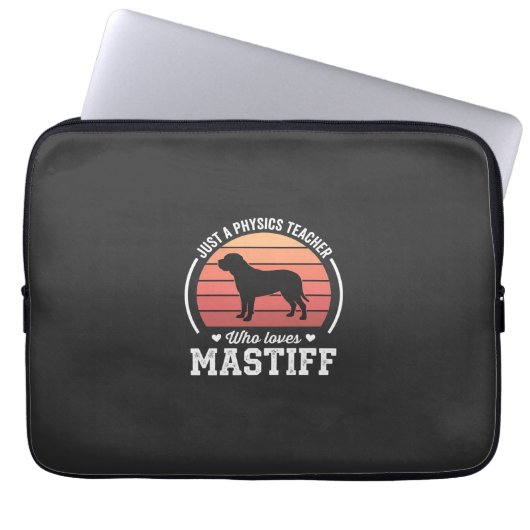 Mastiff-Physiklehrer-Hundefreund Laptopschutzhülle (Vorderseite)