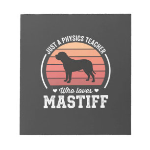 Mastiff-Physiklehrer-Hundefreund Notizblock
