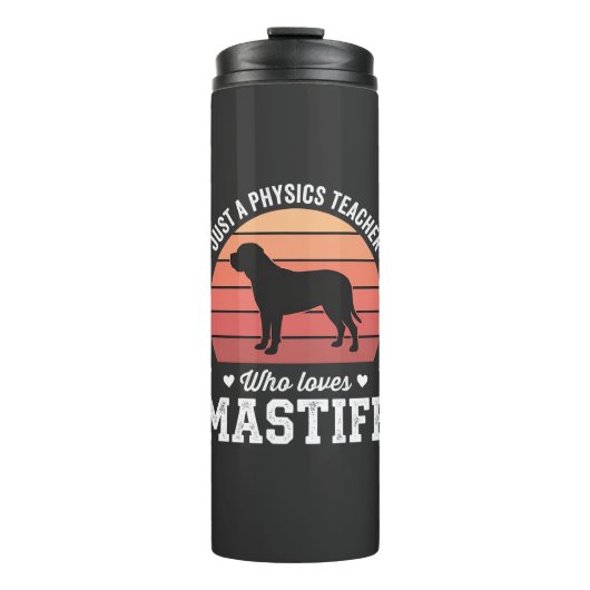 Mastiff-Physiklehrer-Hundefreund Thermosbecher (Vorderseite)