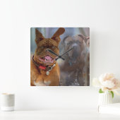 Mastiff Plus Quadratische Wanduhr (Zuhause)
