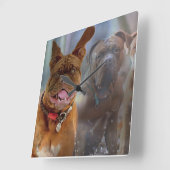 Mastiff Plus Quadratische Wanduhr (Winkel)