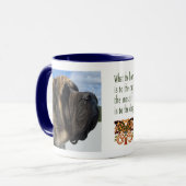 Mastiff-Profil mit der Zitat-Tasse Tasse (Vorderseite Links)