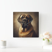 Mastiff Quadratische Wanduhr (Zuhause)
