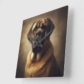 Mastiff Quadratische Wanduhr (Winkel)