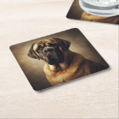 Mastiff Rechteckiger Pappuntersetzer (angewinkelt)