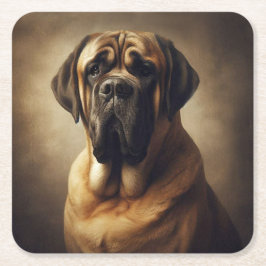 Mastiff Rechteckiger Pappuntersetzer