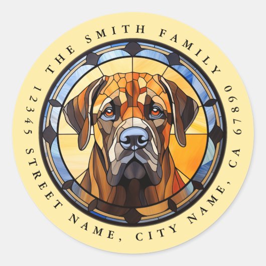 Mastiff Round Stickers (Vorderseite)