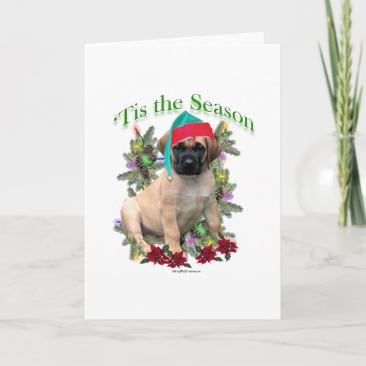 Mastiff "Tis Feiertagskarte (Vorderseite)