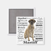 Mastiff Traits Magnet (Vorderseite/Rückseite)