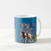 Mastiff und French Bulldog Frohe Weihnachten Kaffeetasse (VorderseiteRechts)