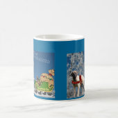 Mastiff und French Bulldog Frohe Weihnachten Kaffeetasse (Mittel)