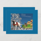 Mastiff und French Bulldog Frohe Weihnachten Postkarte (Vorne/Hinten)