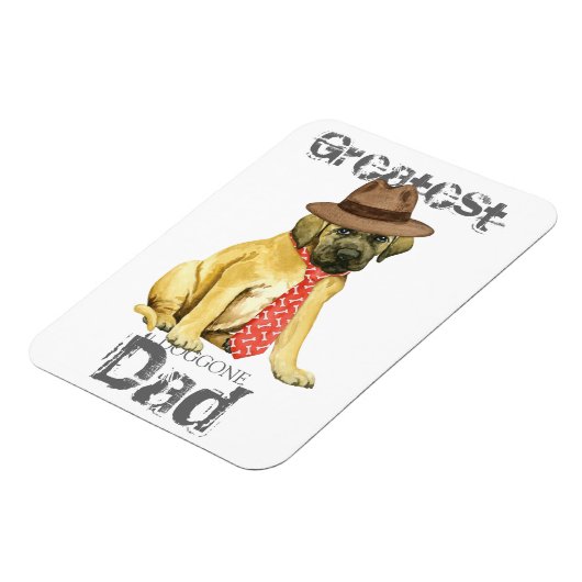 Mastiff Vater Magnet (Linke Seite)