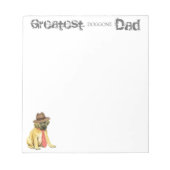 Mastiff Vater Notizblock (Vorderseite)