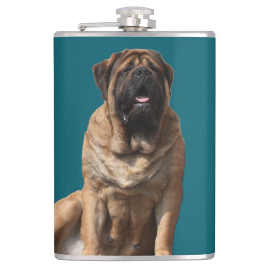 Mastiff Vatertag Best Friends  Flachmann (Vorderseite)