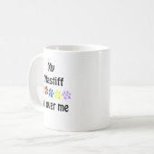 Mastiff Walks Design Kaffeetasse (Vorderseite Links)
