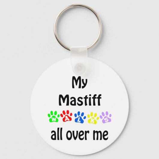 Mastiff Walks Design Schlüsselanhänger (Vorderseite)