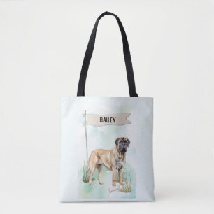 Mastiff-Wasserfarbe Personalisierter Hund Tasche