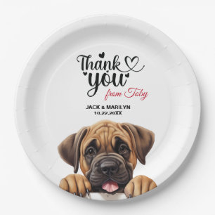 Mastiff Wedding Vielen Dank Pappteller