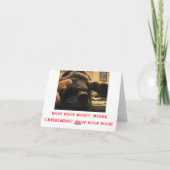 Mastiff-Weihnachtskarte Feiertagskarte (Rückseite)