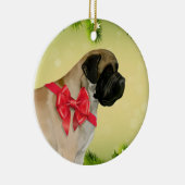 Mastiff-Weihnachtsverzierung Keramik Ornament (Rechts)