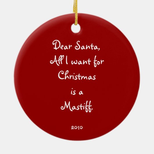 Mastiff-Welpen-Verzierung Keramik Ornament (Hinten)