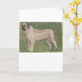 Mastiffe Dog Grußkarte Karte (Gelbe Blume)