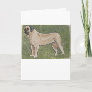 Mastiffe Dog Grußkarte Karte