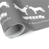 Mastiffs, die Paare mit kundenspezifischem Text Geschenkpapier (Rolleneckpunkt)